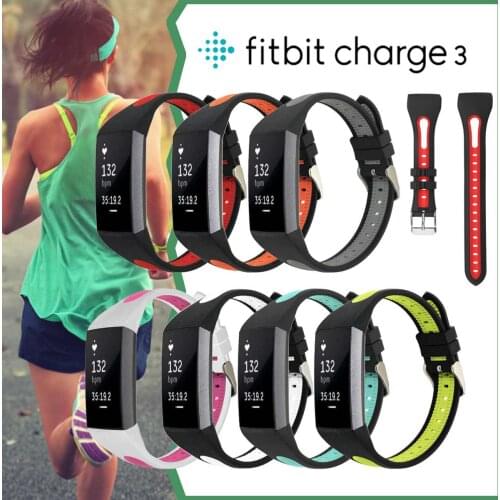 Silicone Smart Watchband Wrist Strap Replacement for Fitbit Charge 3 Sport Bracelet Watchband Wristband Belt Smart Accessories