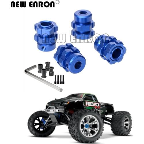 Alloy 5353X 4Pcs Splined 17mm Hex Nuts Widen Wheel Hubs With Threadlock For RC Car Traxxas 1/10 Summit REVO 3.3 T-Maxx Slayer