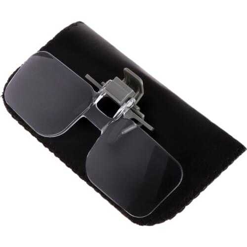 Light-weight Glasses Style Magnifier 2x Pmma Acrylic Glasses Magnifying Glass with Clip Loupe for Needlework Crafts Map Reading