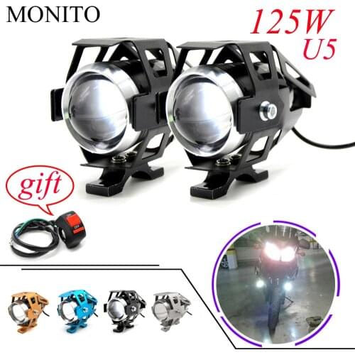 Motorcycle Light LED Driving Headlight Fog Light Auxiliary Lamp 12v U5 For DUCATI Hypermotard 796 821 939 950 1100 ST4S 748 900