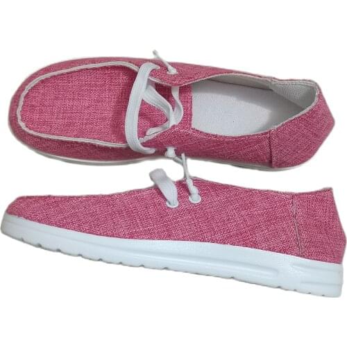 Women Casual Shoes Lace Up Canvas Loafers Summer Soft Breathable Shoes Student Girl Lightweight Ladies Sneakers Plus Size