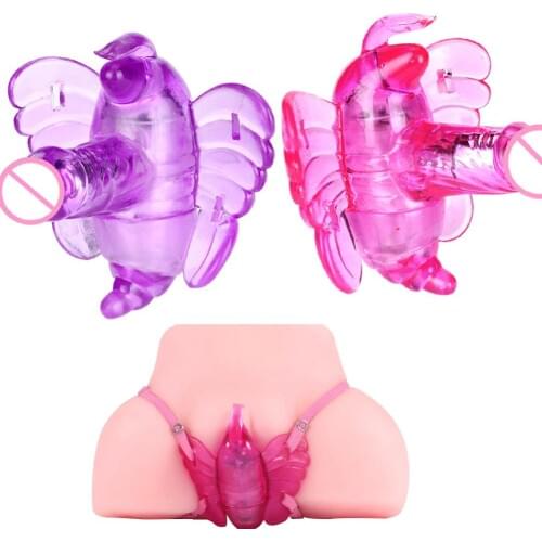 Women Butterfly Vibrator Strap On G-Spot Massager Remote Control Vibrating Sex Toys for woman Maximum intensity minimum noise