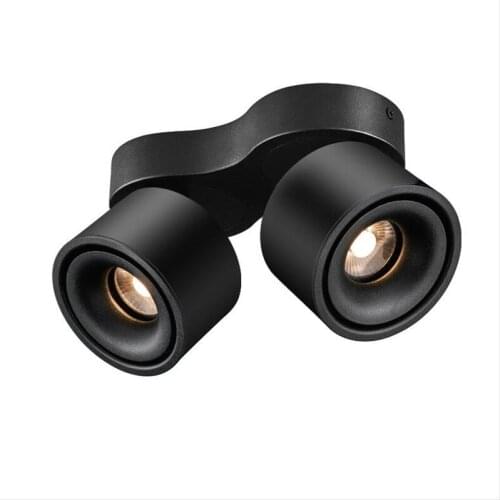 1pcs Dimmable 2X15W 2X20W COB LED Downlights Surface Mounted Ceiling Spot light 360 degree Rotation Ceiling Track Light 85-265V