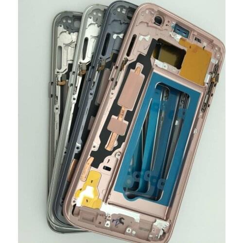Original Middle Frame Housing Cover For Samsung S7 G930 damaged middle Bezel Back Frame Case replacement repair renovation