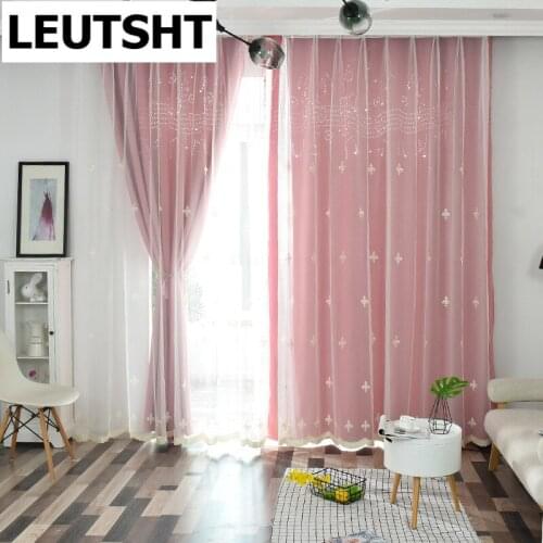 2021 Net Red Explosion Modern Hollow Note Blackout Curtains for Living Room Bedroom Balcony Blackout Curtains Customization
