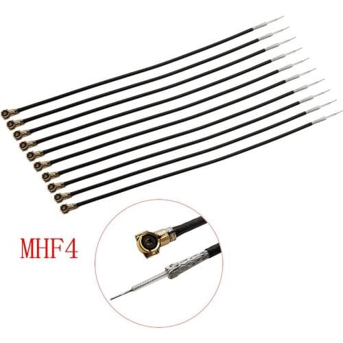 10Pcs MHF4 IPX IPEX U.Fl MHF 4 Plug 0.81mm Single Head Pigtail Jumper Connector Solder for PCI WIFI Card Wireless Antenna Router