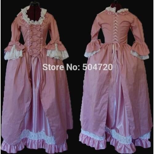 Tailored!Blue Vintage costumes 18th Duchess Retro medieval Renaissance Reenactment Theatre Civil war Victorian dress HL-389