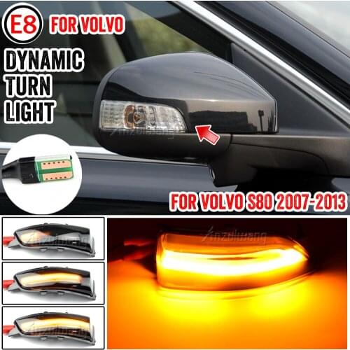 For Volvo C30 C70 S40 S60 V40 V50 V70 08- 2010 S80 Car LED Dynamic Turn Signal Light Side Rearview Mirror Indicator Blinker Lamp