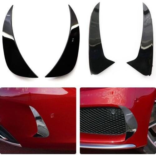 Bumper Vent Canards for Mercedes-Benz C Class W205 AMG 15-18 Gloss Black