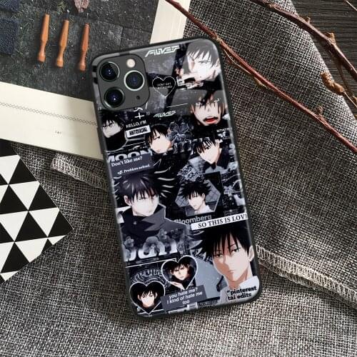 Megumi Fushiguro Jujutsu Kaisen Anime Soft Silicon Glass Phone Case for IPhone SE 6s 7 8 Plus X Xr Xs 11 12 Mini Pro Max Samsung