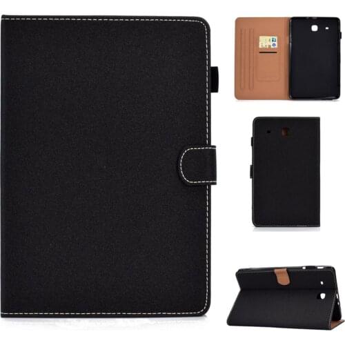 Tablet Case For Samsung Galaxy Tab E 9.6 " T560 SM-T561 Cover Flip Stand Wallet Solid PU Leather Case Protective Shell Tab E 9.6