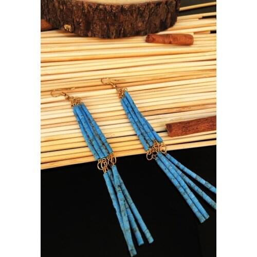 Dr Stone Natural Stone handmade custom Indian bead nepal womens Earrings 439799450