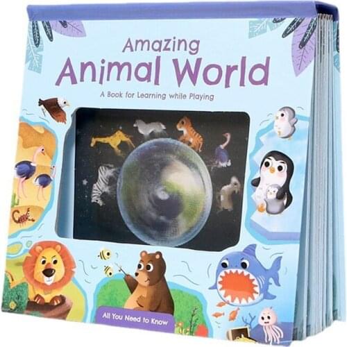 Kids 3D Book Toys Creative Novelty Visual Animal Dynamic Reading Picture Book Preschool Childrens Book Toys Gift