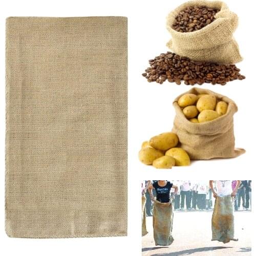 Coffee Potato Burlap Jute Storage Bag Sacks Kids Game Race Seed Store Bags Crop Storage Bag SandBaggy Household Packaging Tool