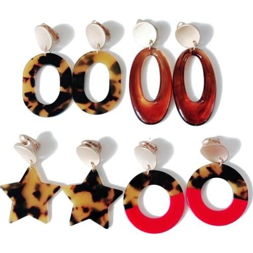 Elegant Light Weight Geometric Pretty Sweet Clip Earrings For Women