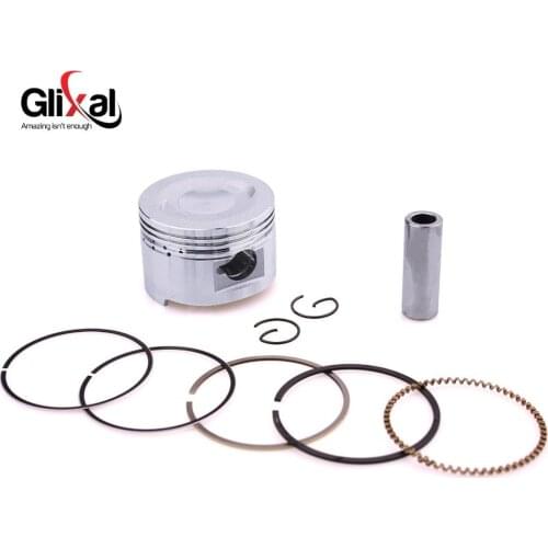 Glixal GY6 Moped 100cc 139QMB 139QMA 50mm Piston Kit Ring for TANK ROKETA JALON STRADA TaoTao Peace Scooter ATV