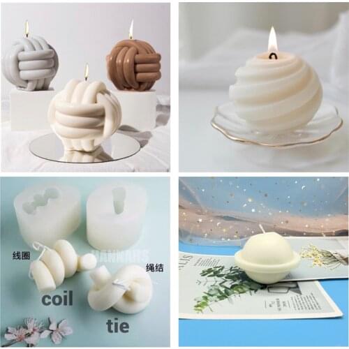 Twisted Rope Planet Rotation Carving 3d Three-line Knotted Silicone Mold Aromatherapy Candle Mold Resin Mold Candle Making