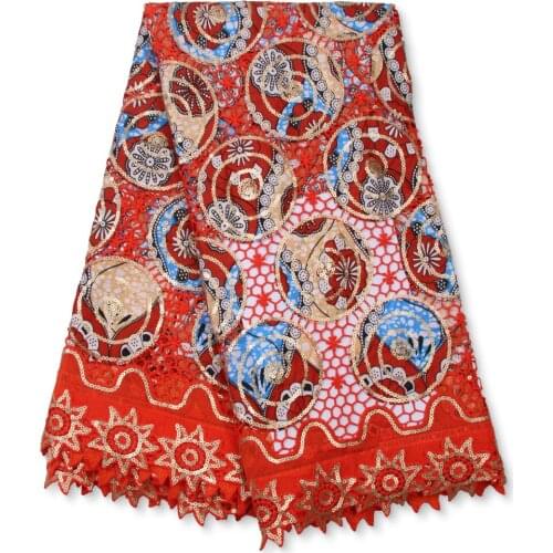 Ankara Wax Lace Fabric Embroidery Tulle African Lace Fabric 2021 High Quality French Net Lace With Sequins 4215B