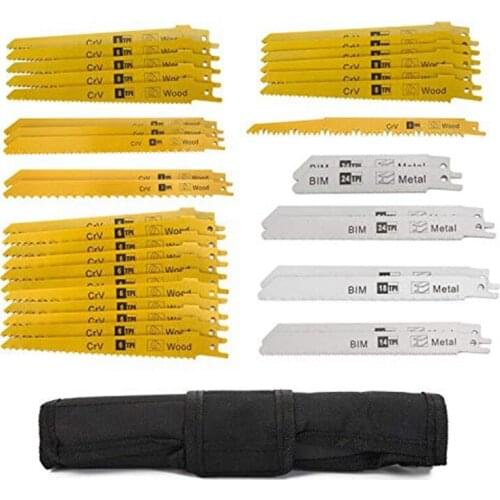 36PCS Reciprocating Saw Blades Pruning Saw Blade for Wood Metal Plastic Sawzall Blade Set with Common Saws