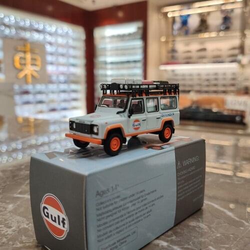 1:64 Scale MINI 110 GULF SUV Version Car Model Alloy Metal Diecast & Toy Vehicle F Collection Gifts Souvenir Display