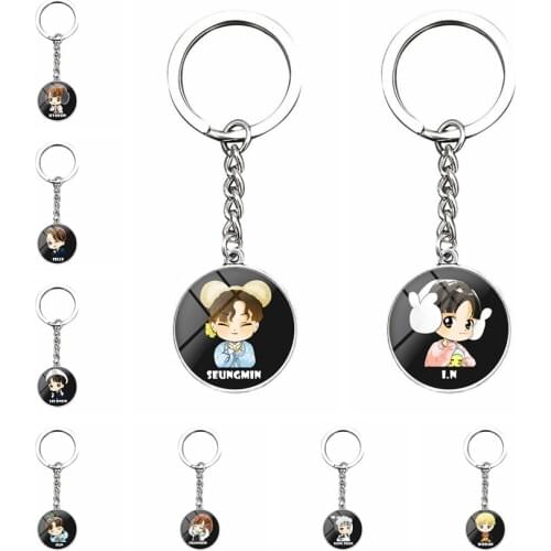 Kpop stray kids keychain Cartoon cute gift for fans collction kpop stray kids key chain stationery set new arrivals
