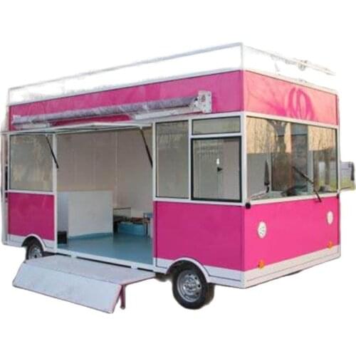 Mobile Kitchen BBQ Food Truck Trailer Supplies Churros Caravan Coffee Hot Dog Food Cart Conssion