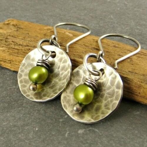 Fashion Vintage S925 Disc Freshwater Pearl Earrings Pearl Earrings Eco Friendly Jewelry Gifts for Her Dainty Earrings