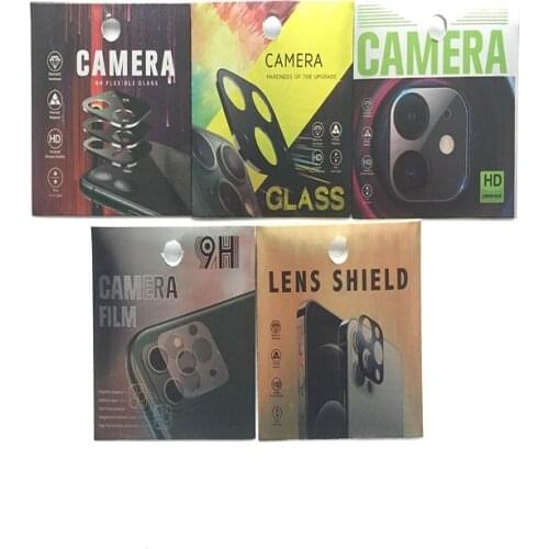 Fashion Empty Retail Paper Box Bag for iPhone 12 Pro Max Mini Back Camera Screen Protector For iPhone 12 11 Lens Tempered Glass