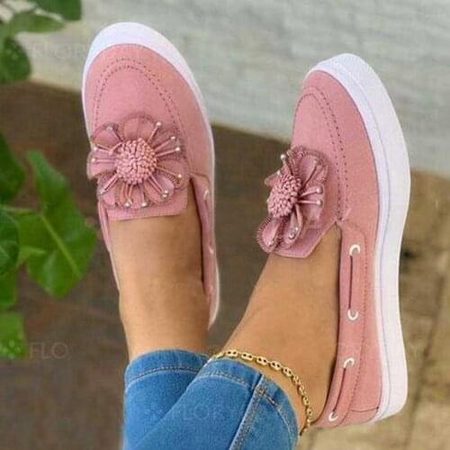 Womens Loafers Flowers Moccasins Slip On Ladies Flat Shoes Casual Walking Shoes Sneakers Woman Female Footwear 2021 Vulcanized