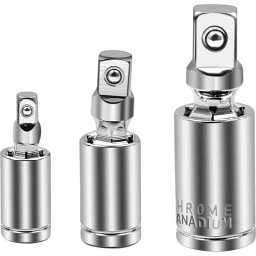 3Pcs Swivel Impact Sockets Set Universal Joint Adapter Air 1/4" 3/8" 1/2" Impact Swivel Universal Joint Air Impact Socket Sets