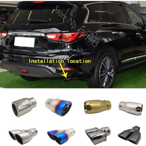 For Infiniti QX60 2013-2018 car stickers muffler exterior back end pipe dedicate exhaust tip tail outlet ornament 1pcs