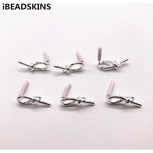 New arrival! silver color 23x9mm 100pcs zinc alloy balloon-shape Stud earring/earrings accessories/Earring parts for Jewelry DIY