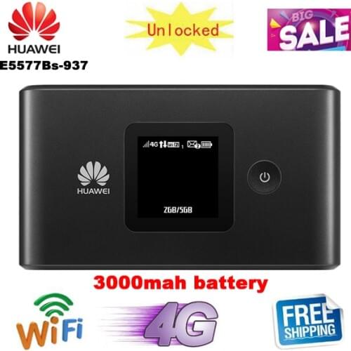 Original 3000mah battery 150Mbps HUAWEI E5577 E5577BS-937 4G LTE WiFi Router Mobile hotspot Support B1/2/3/4/5/8/19/38/39/40/41