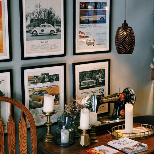 OuXean Pendant Lamp WIth E27 60W Modern Iron Pendant Lamp Nordic Style For Cafe Restaurant Bedroom Kitchen Hanging Living Room