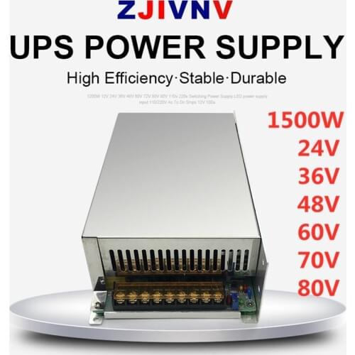 1500W Switching Switch Power Supply Output Voltage 24V 36V 48V 60V 70V 80V AC To DC Led Driver For Industry Led Light