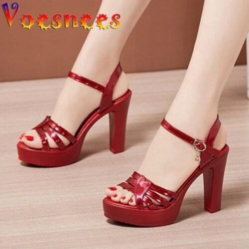 Platform Simple Womens Shoes Summer High Heel Ladies Sandals Fashion Office High Heels Sexy Party Dress Temperament Sandals