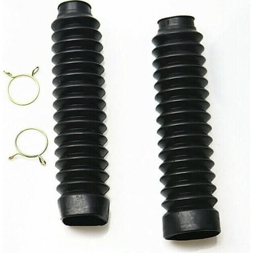 Black Front Fork Dust Boots Rubber Jacket Cover For Honda CG125 Dirt Bike