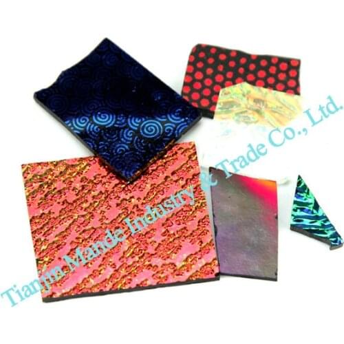 Microwave kiln Dichroic glass fused glass scraps of Dichroic glass COE90 fused glass