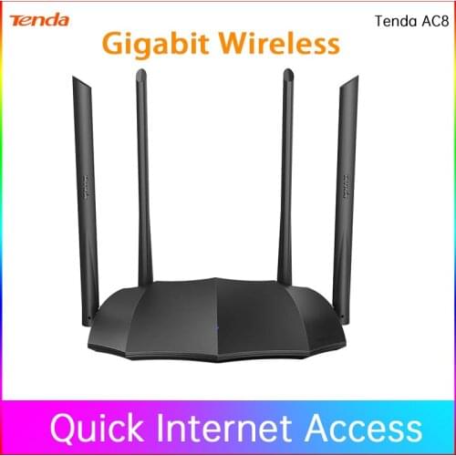 Tenda ac8 Gigabit router optical fiber gigabit ipv6 AC1200 Dual Wireless Full 5g MU-MIMO WiFi timing network
