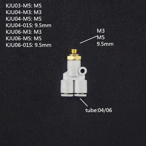 SMC type tee y fitting y joint pneumatic 3 way hose connector KJU03M5/KJU4M5