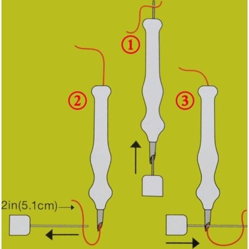 Knitting Embroidery Punch Threader Needle Pen Adjustable Sewing Accessories DIY