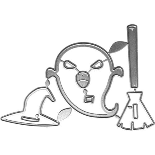 Halloween Witch Ghost Carbon Steel Cutting Dies DIY Scrapbooking Photo Album Embossing Paper Cards Making Stencil Cards