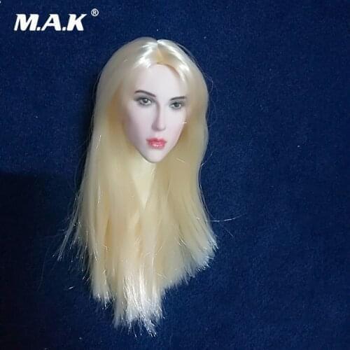 1/6 Scale Female Women Captain Sparta Gold Hair Custom Head Sculpt Pale Color for 12" Action Figures Model Toys