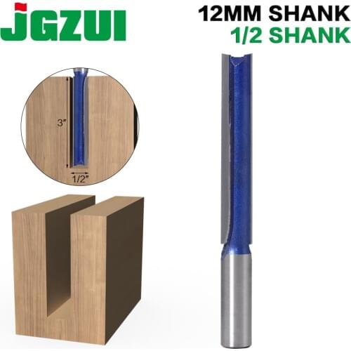 1 pc 1/2" ,12MM SHANK Extra long 3" Blade 1/2" Cutting Dia. Straight Router Bit Woodworking cutter Tenon Cutter for Woodworking