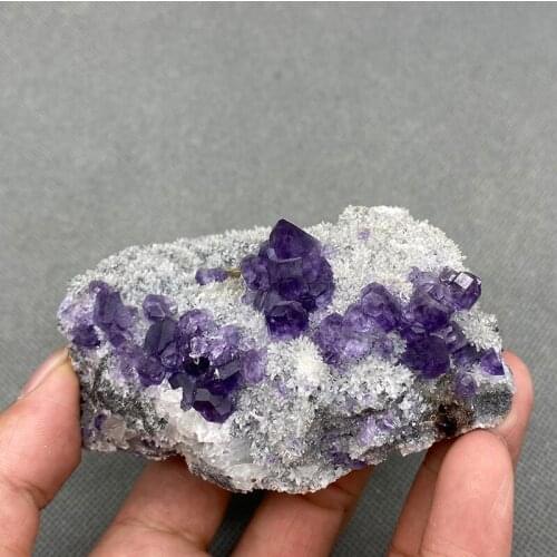 100% Natural Polyhedral Tanzanite blue Purple fluorite cluster mineral specimens Gem level Stones and crystals