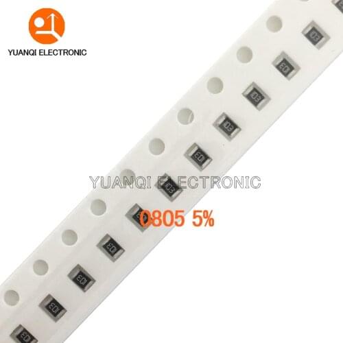 100pcs 0805 5% 1/8W SMD chip resistor 0R ~ 10M 0 1R 10R 100R 220R 330R 470R 1K 4.7K 10K 47K 100K 1M 10M 0 1 10 100 330 470 ohm