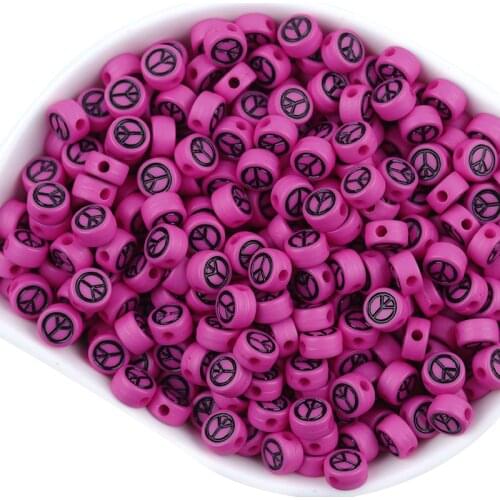 100pcs/lot Acrylic Round Mixed Letter Beads Charms Early Education DIY Loose Beads Alphabe Letter Beads Women Bracelet Making