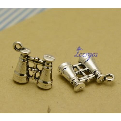 15pcs/lot--5x16x15mm, Antique silver plated 3D Telescope charms,DIY supplies,Jewelry accessories