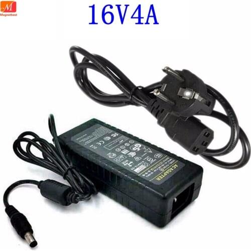 16V4A 5.5*2.5/5.5*2.1 mm switching power supply charger For LED Light CCTV For Speaker 16V 4A 64W AC DC Adaptor With AC Cable