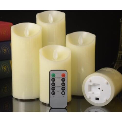 3Pcs/Set LED Flameless Electronic Candle Remote Swing Tea Candles Battery Powered for Home Wedding Birthday Party Decoration